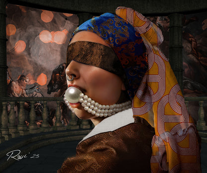 AGAC 2023 Digital Art Finalist - Rossi del Vino - Girl with the Pearl Necklace