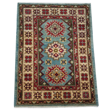 Rugs: Afghan Handmade Kazaq Carpet 120 x 79cm