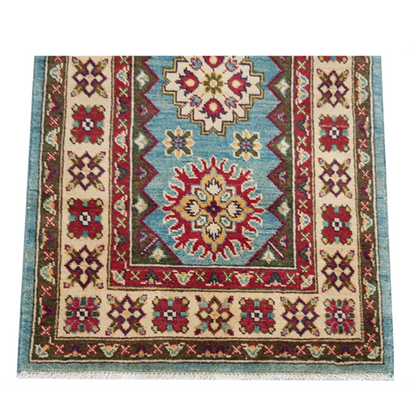 Rugs: Afghan Handmade Kazaq Carpet 120 x 79cm